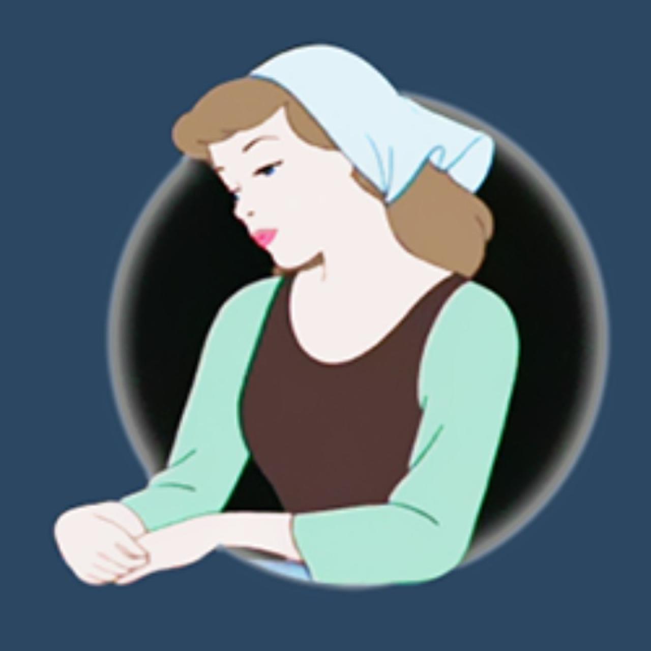 穿着英式女仆装的灰姑娘头像