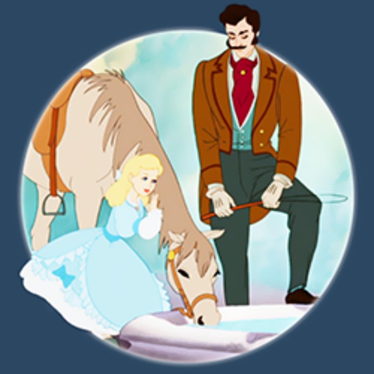 正在喂马的灰姑娘头像