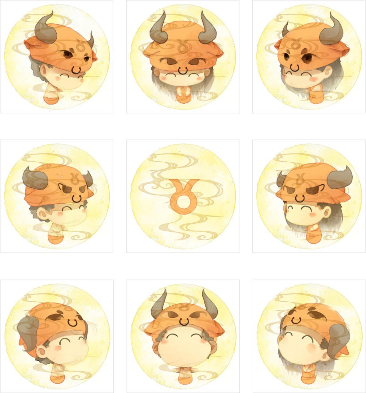 梁阿渣金牛座星座情侣头像 预览图