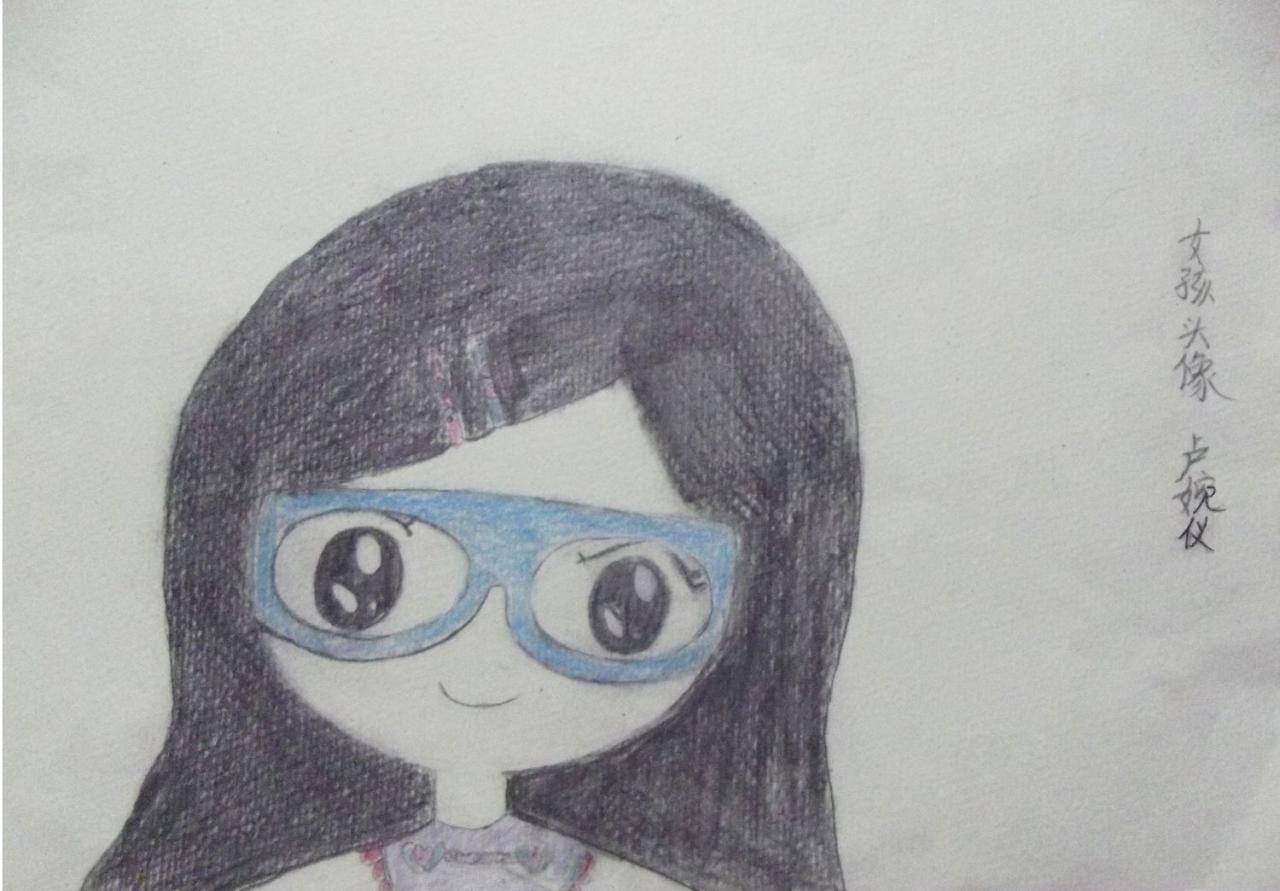 女孩头像 卢婉仪画