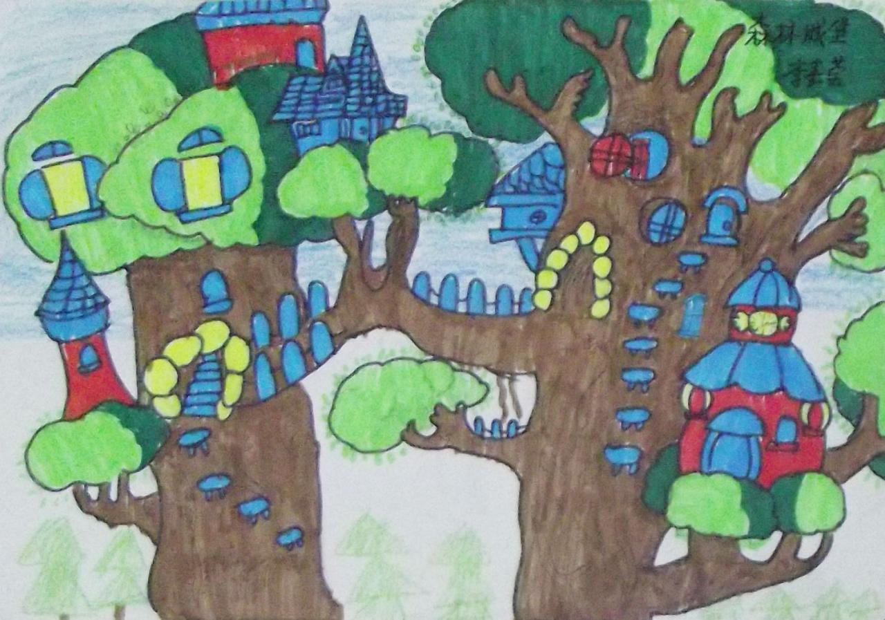 森林城堡 李嘉莹画