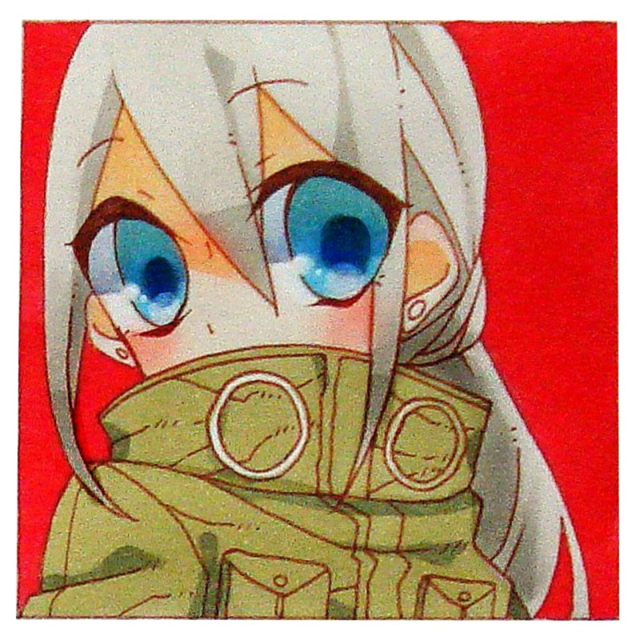 穿着迷彩服的手绘女孩头像