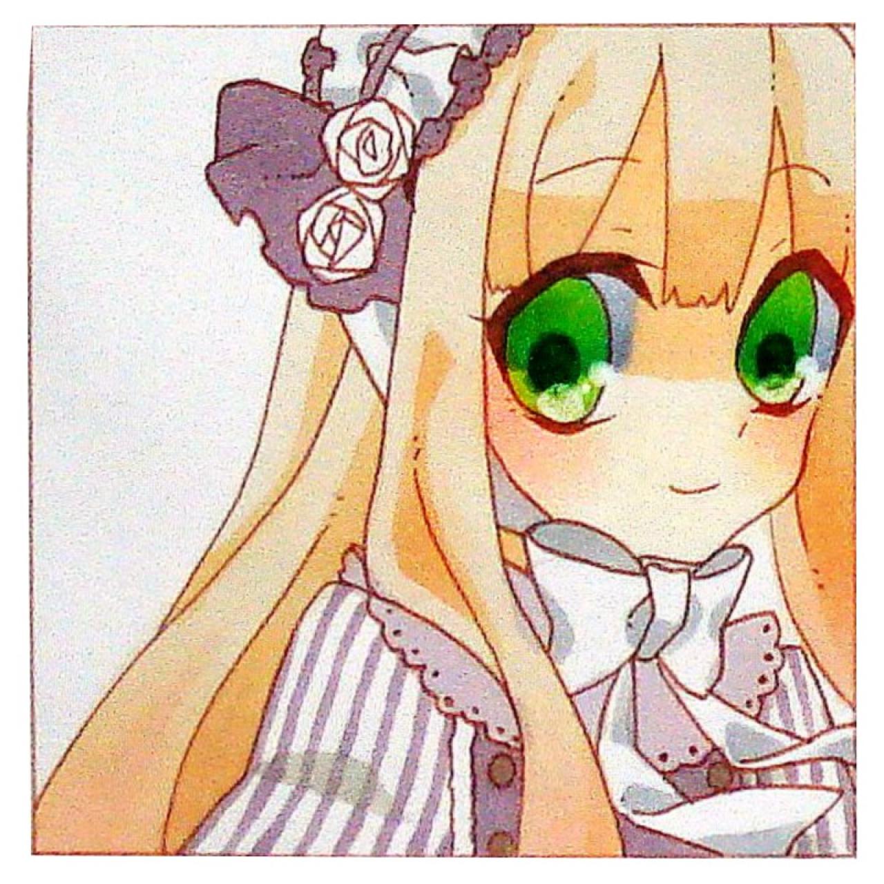 穿着洋装的手绘女孩头像