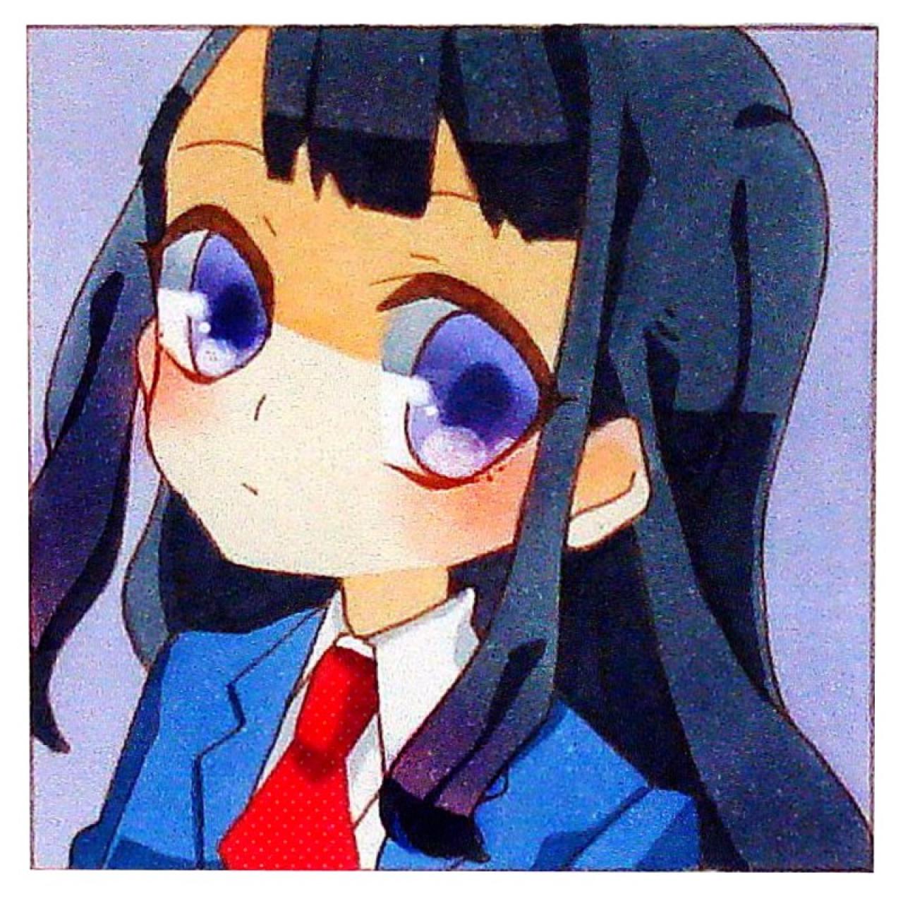 穿着制服的长发手绘女孩头像