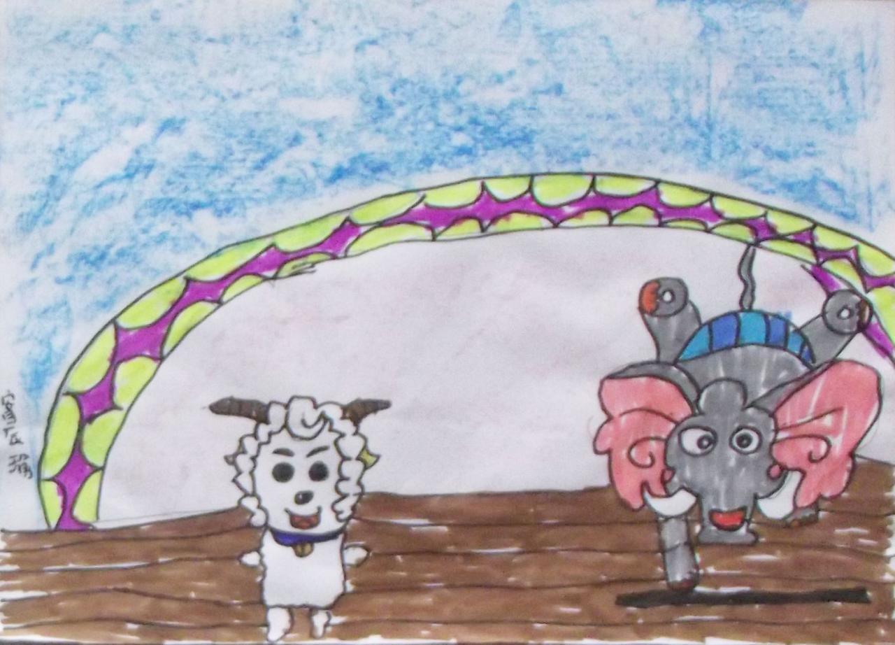 喜羊羊和灰太狼 安晨瑜画