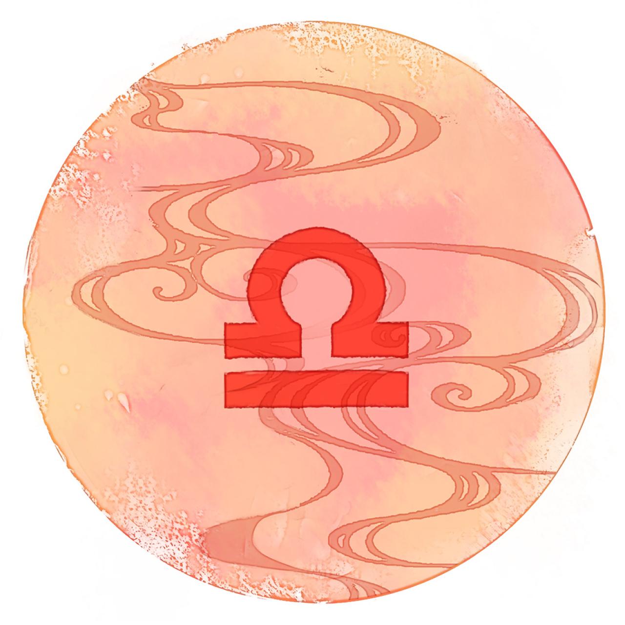 天秤座星座符号圆头像