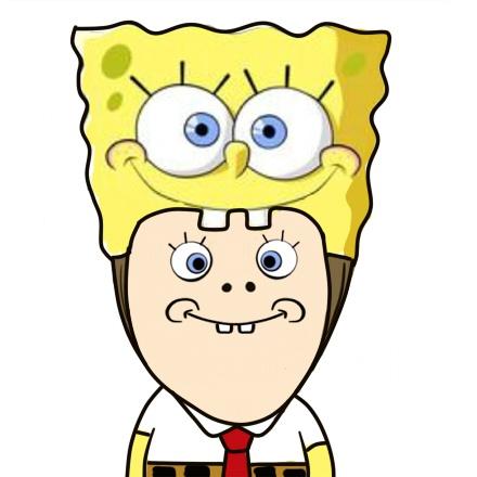小明明扮演海绵宝宝头像