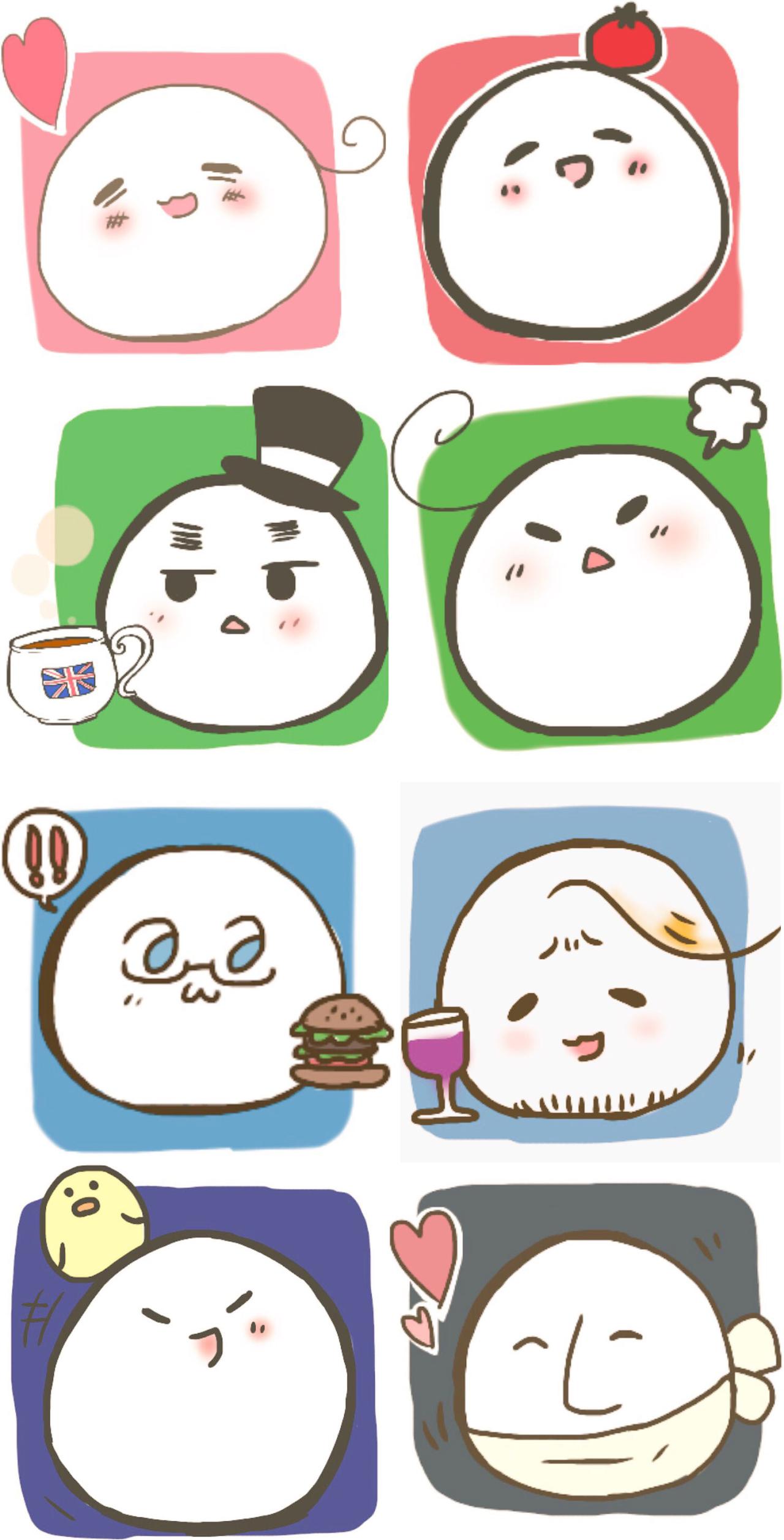 黑塔利亚年糕拟人萌化头像 预览图