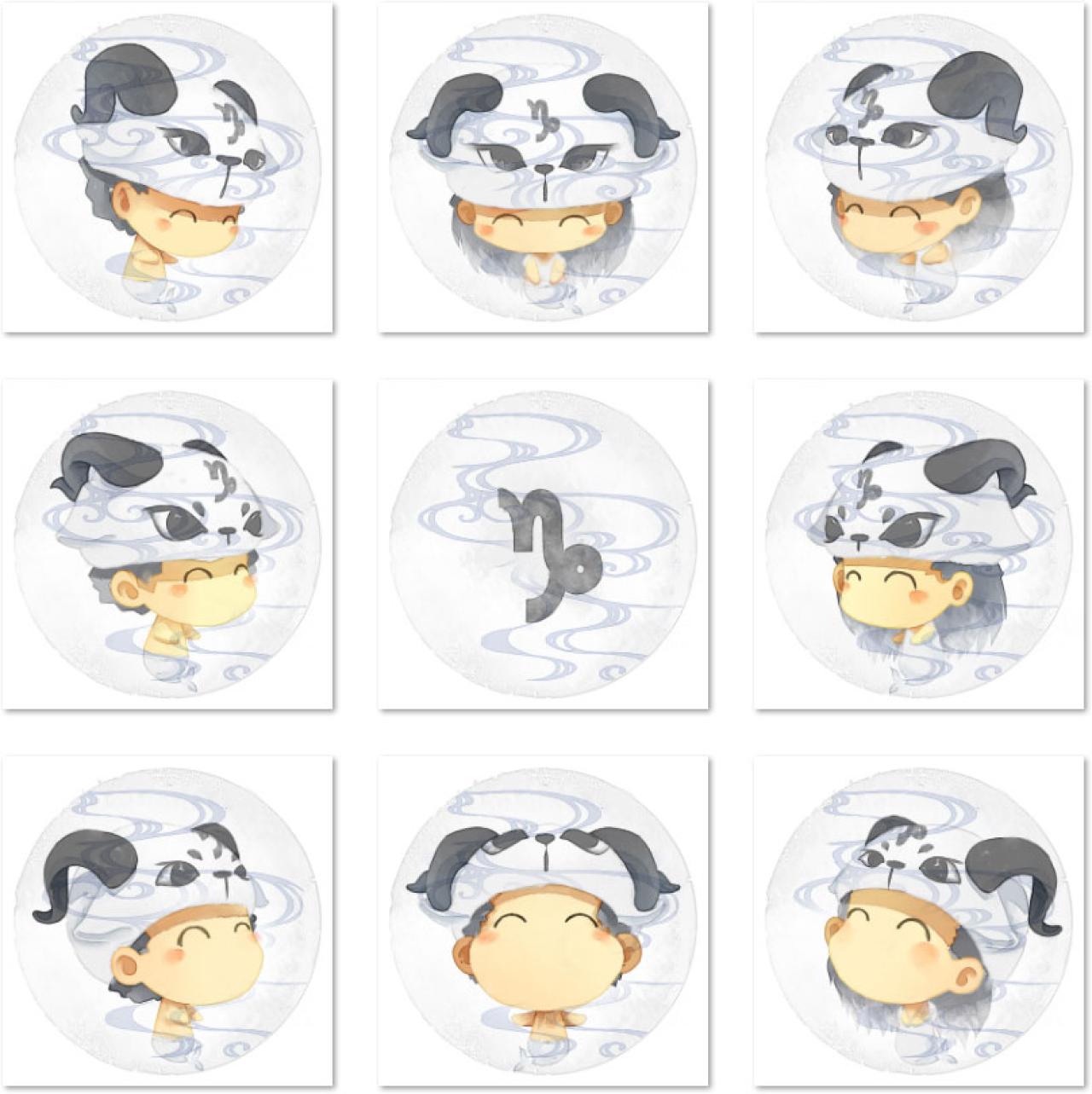 梁阿渣摩羯座星座情侣头像 预览图