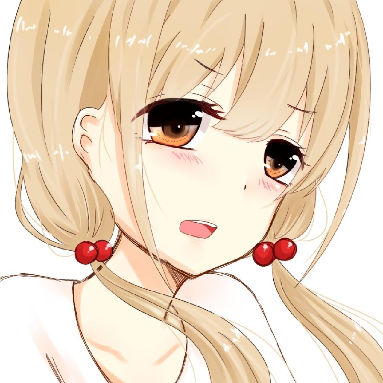 樱桃发饰的偶像大师灰姑娘女孩双叶杏头像 无字版