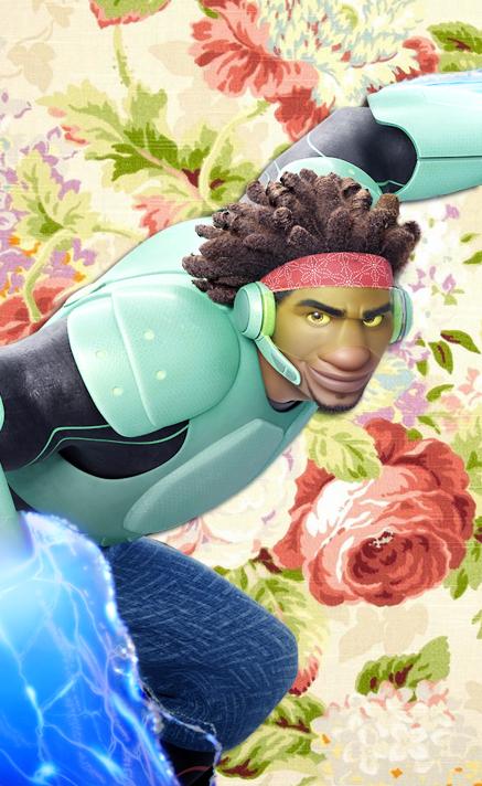 鲜花版超能陆战队芥末无疆手机壁纸