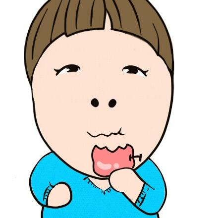 咬着苹果的男孩吃货头像