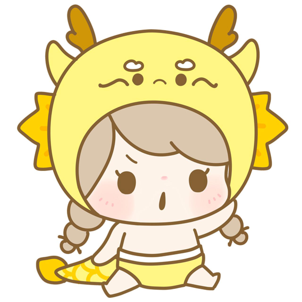 摸着后脑勺的龙丢丢头像