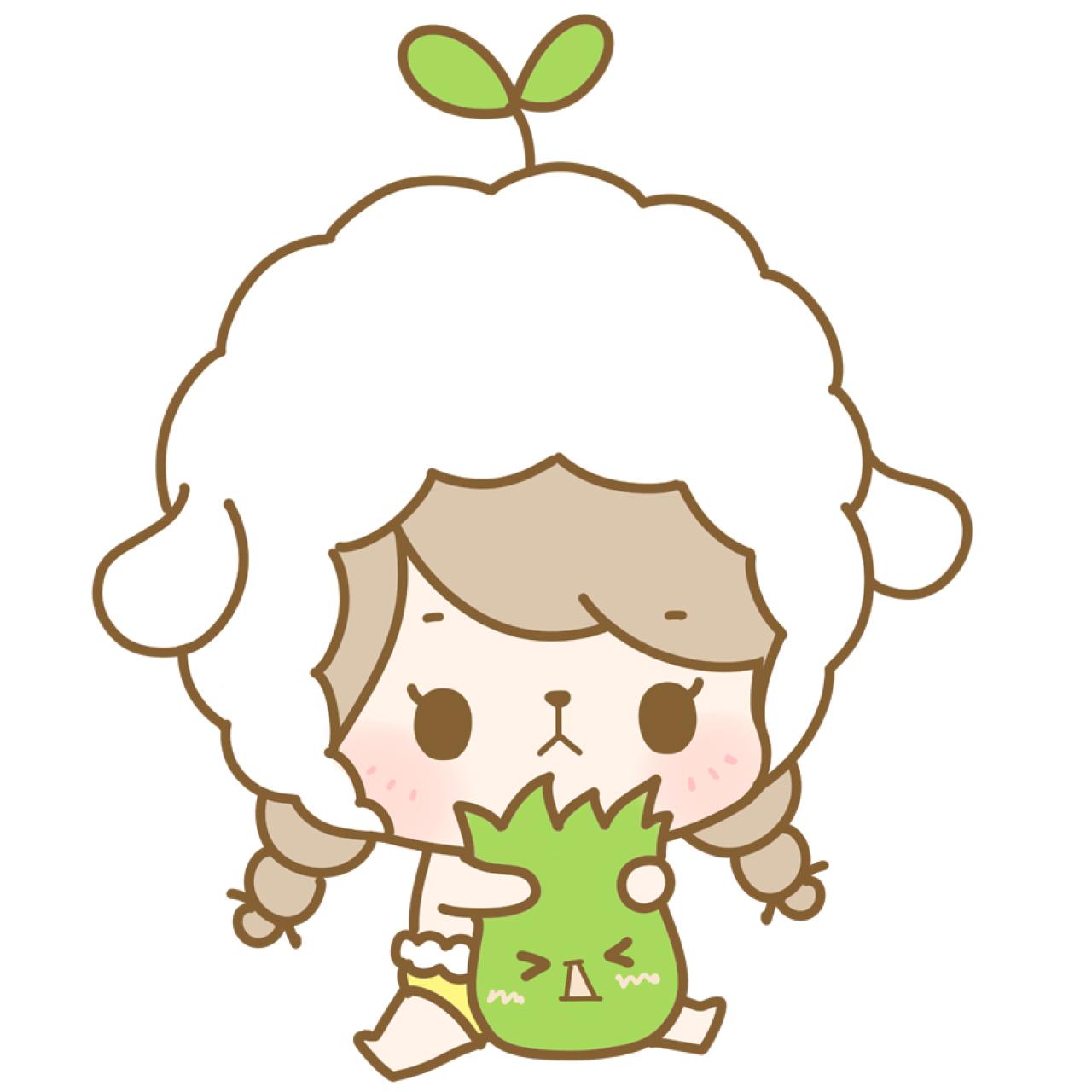抱着小草扮演小羊的丢丢头像