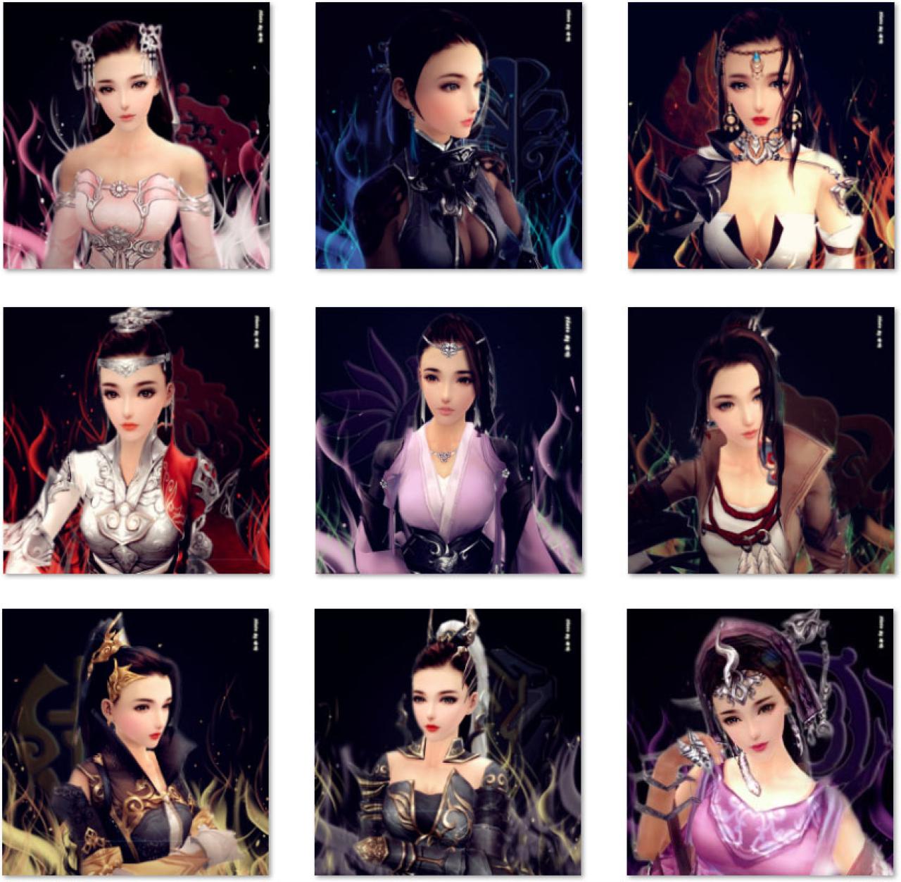 剑网三成女黑底焰火3D系列头像 预览图