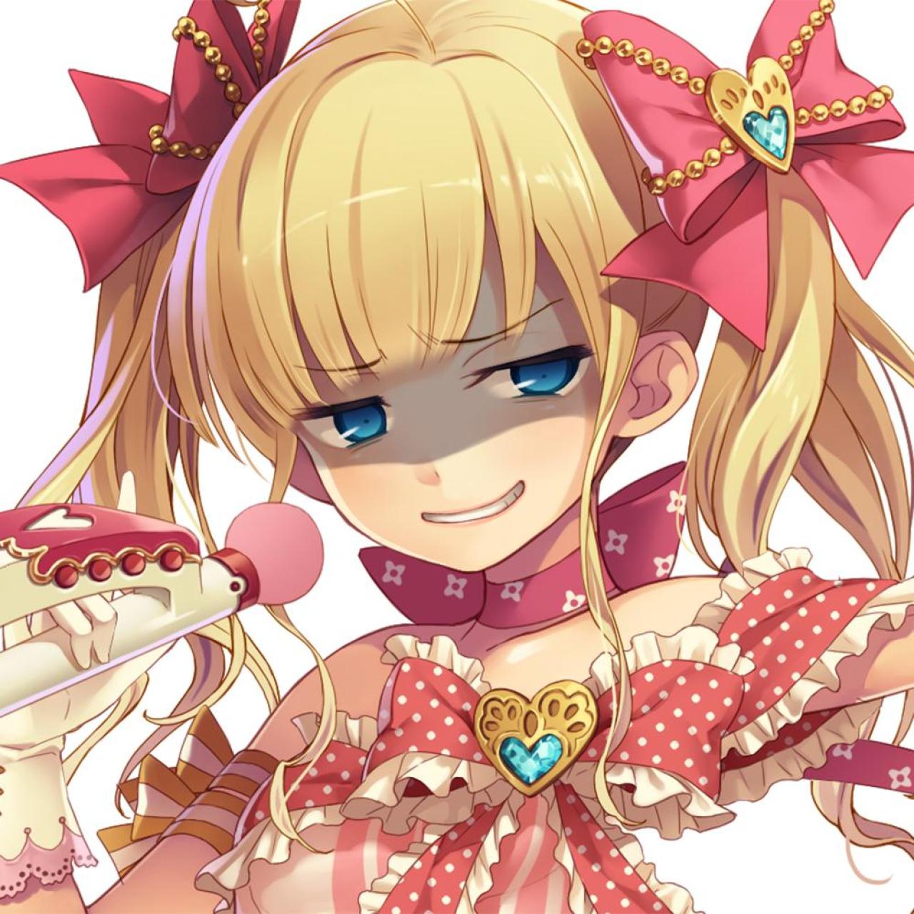 腹黑版穿着红色演出服，拿着话筒的大森杏子头像