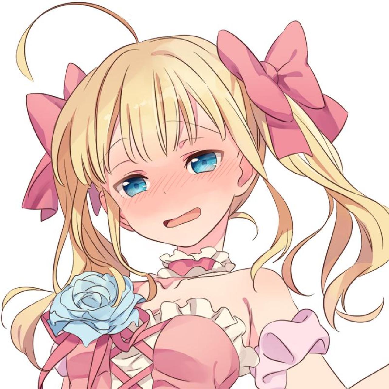 穿着粉色连衣裙害羞的大森杏子头像