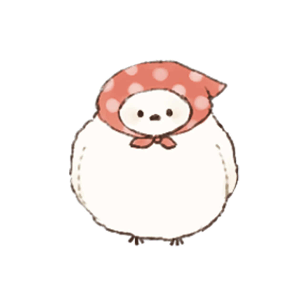 头戴围巾的胖小鸟头像