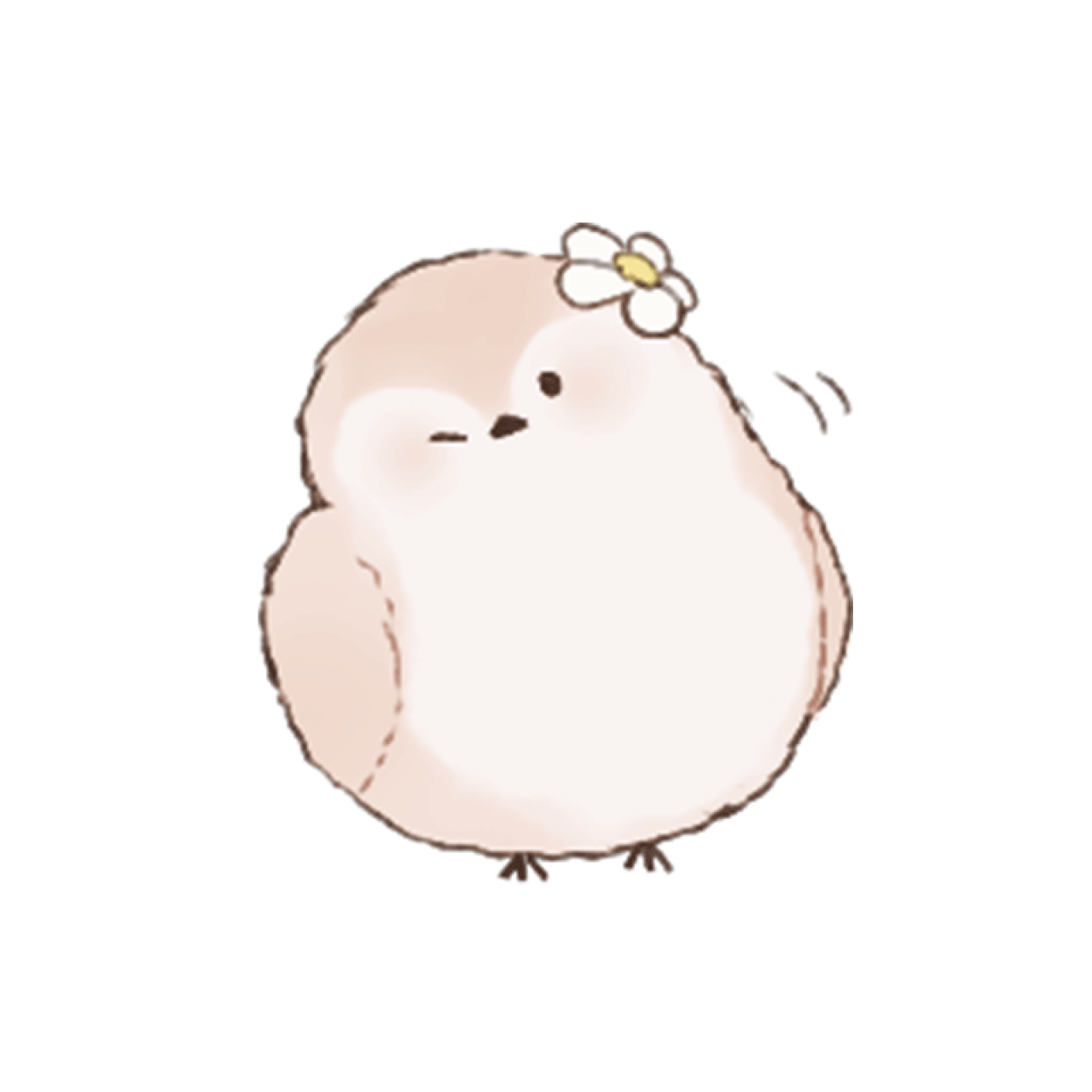 眨眼卖萌的胖小鸟头像