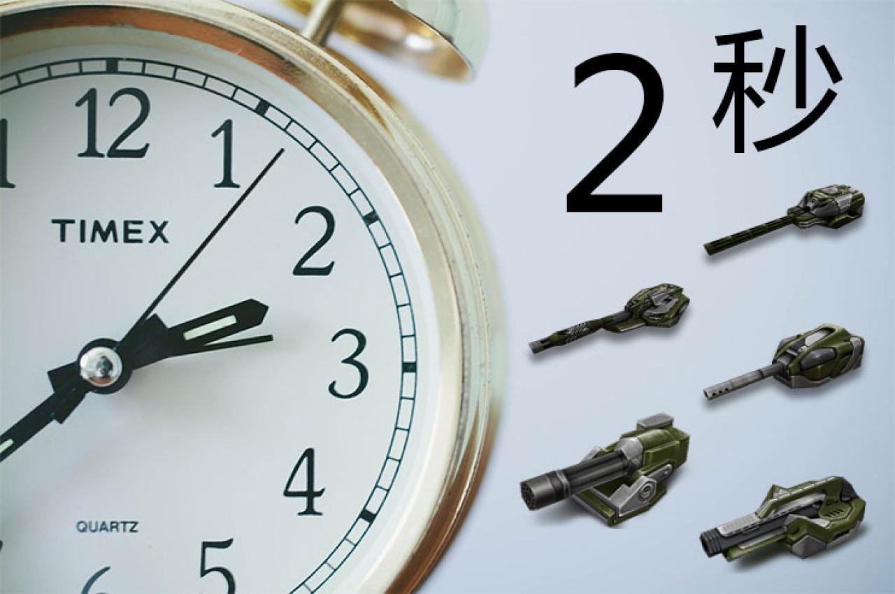 时钟（Unsplash设计）和3D坦克中激光炮、镭射炮、轰天炮、极速炮和滑膛炮图标