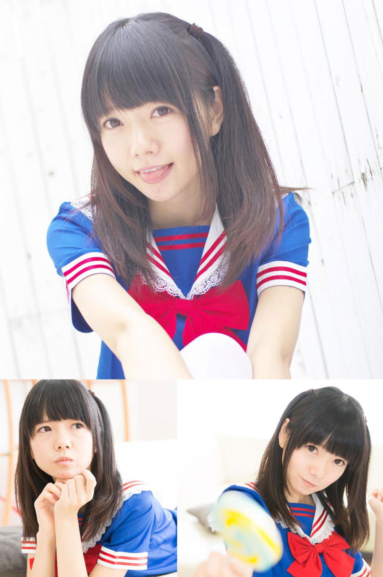 あっきん水手服摆拍 预览图 摄影师hiramoto（上）湯片井たけひろ（左）（右）作品