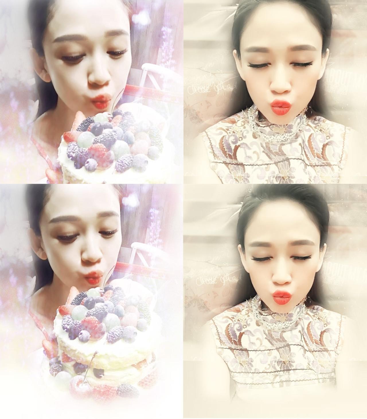 陈乔恩嘟嘴卖萌鲜花头像及壁纸 预览图