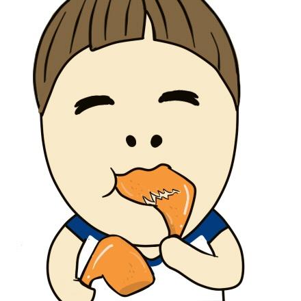 咬着鸡腿的男孩头像