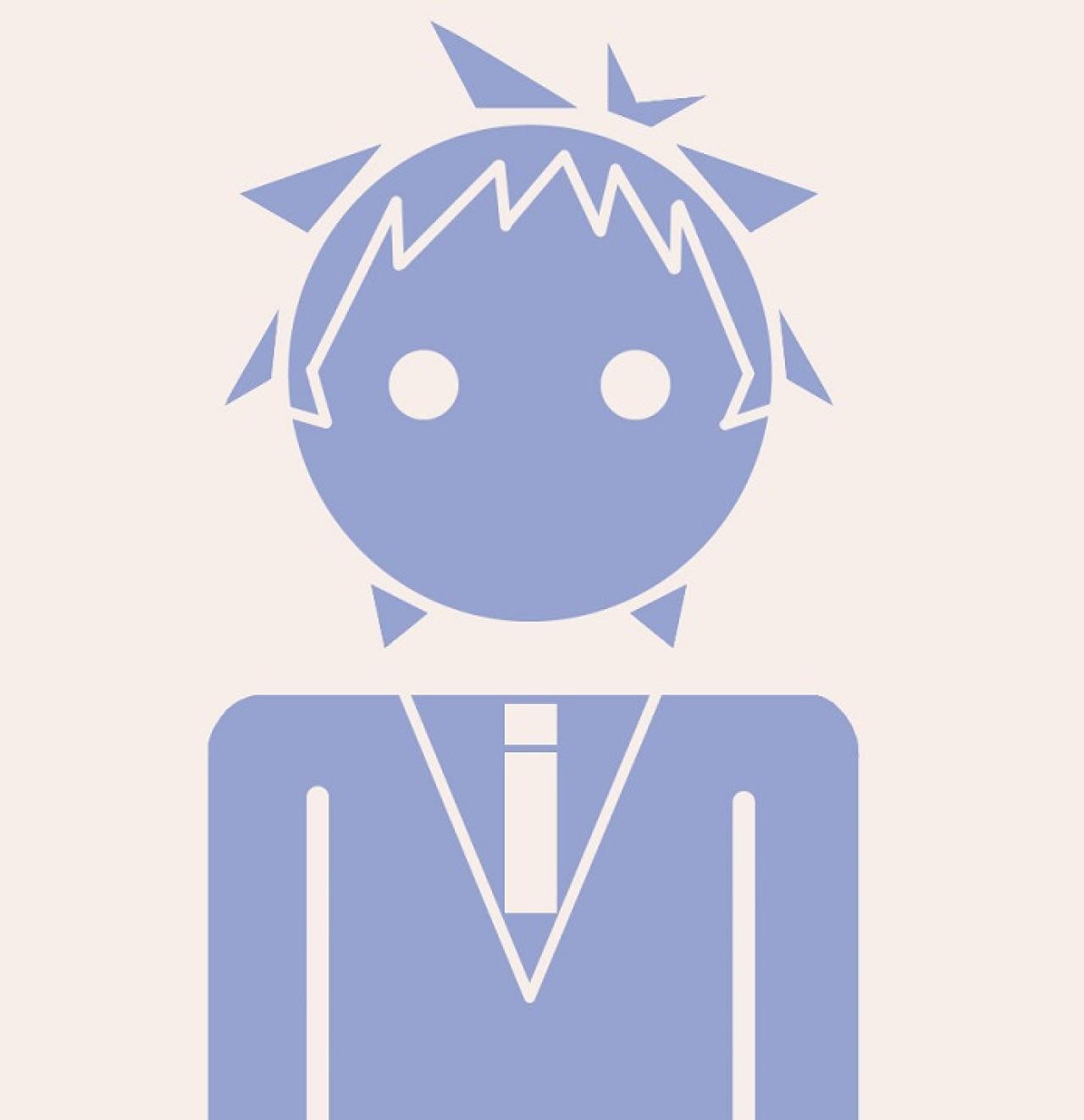 蓝色男孩浅橙色背景的Dollars无头骑士异闻录龙之峰帝人头像