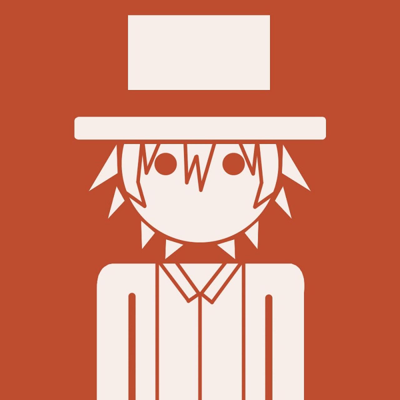 戴帽子的白色男孩红色背景的Dollars无头骑士异闻录六条千景头像