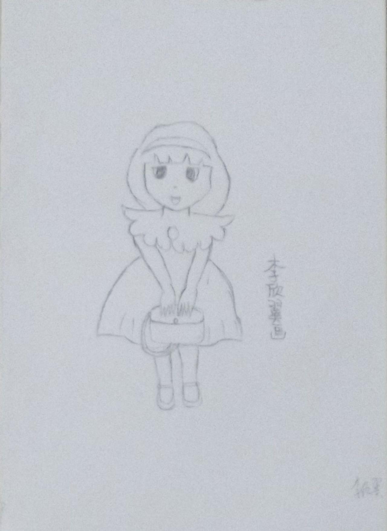 小女孩 李欣翼画