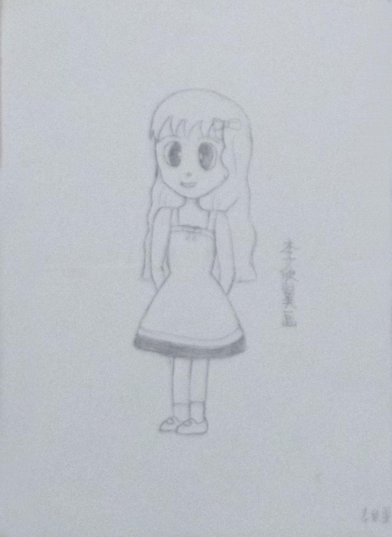 小女孩 李欣翼画