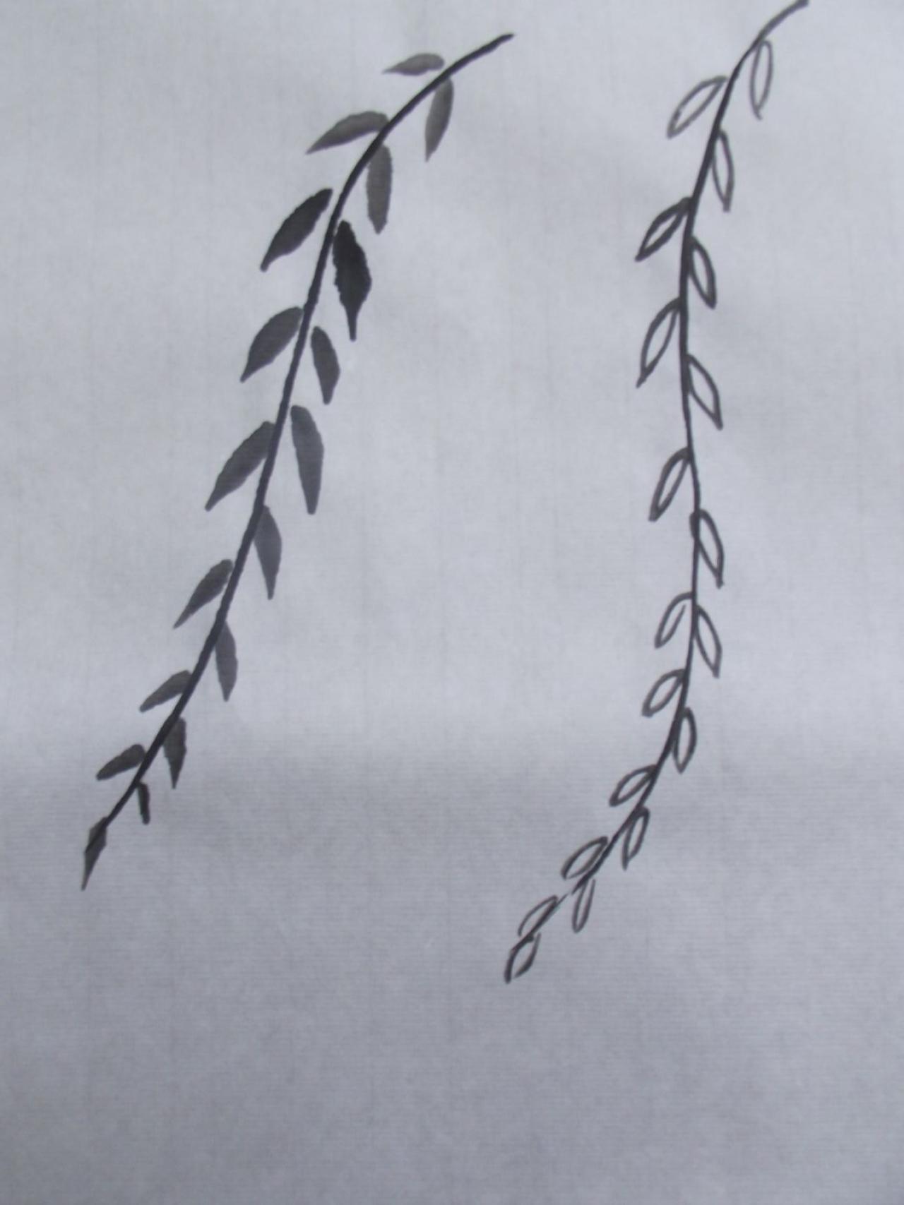 柳树的一枝夹叶，一枝点叶