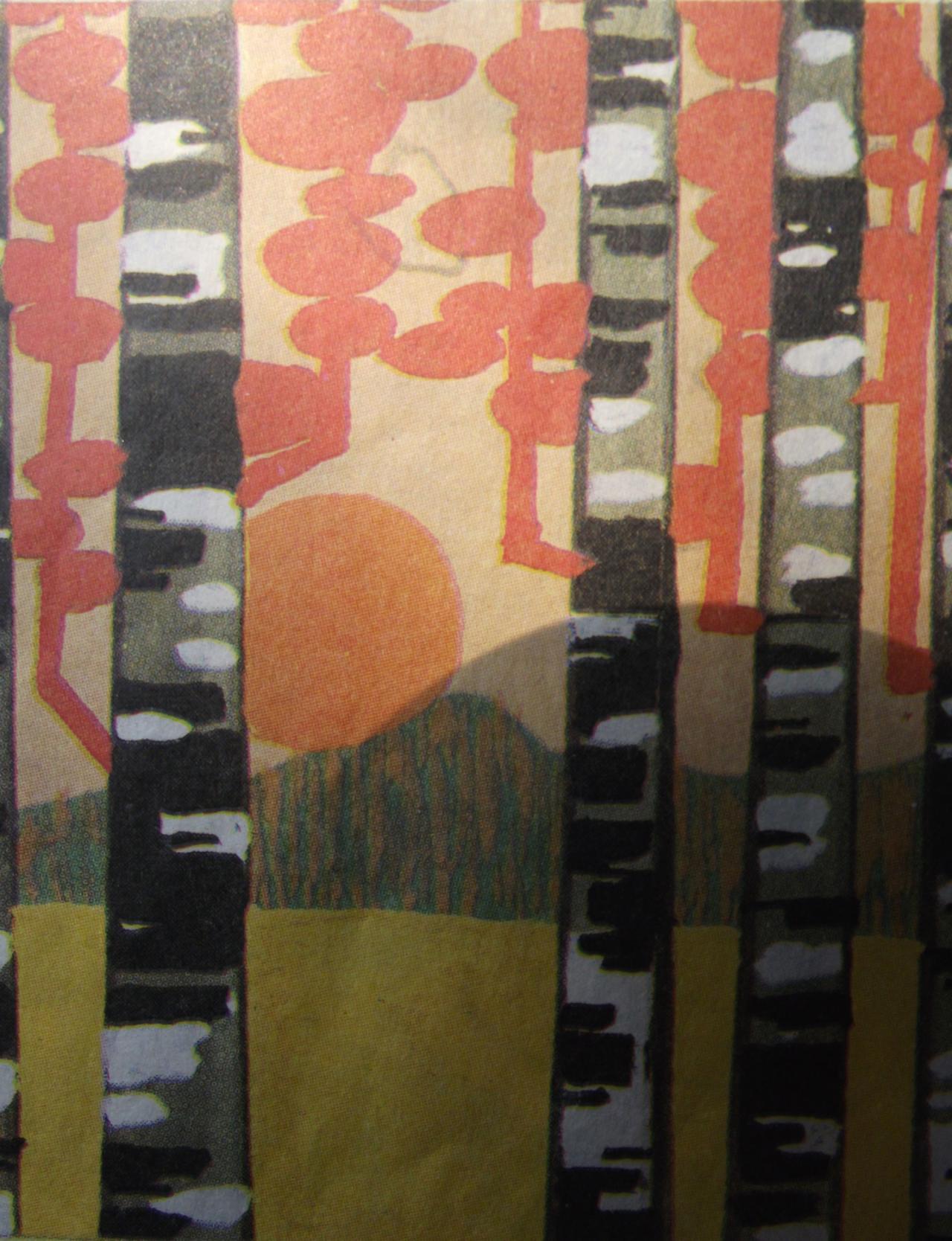 装饰画中形式线的运用之垂直线