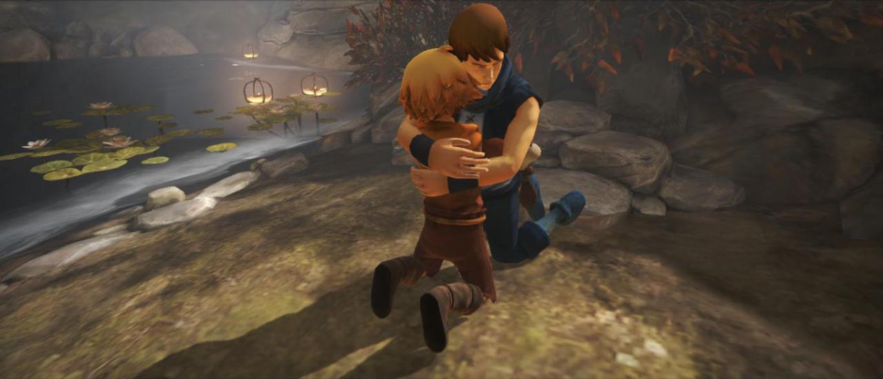 《兄弟：双子传说》中哥哥抱紧弟弟