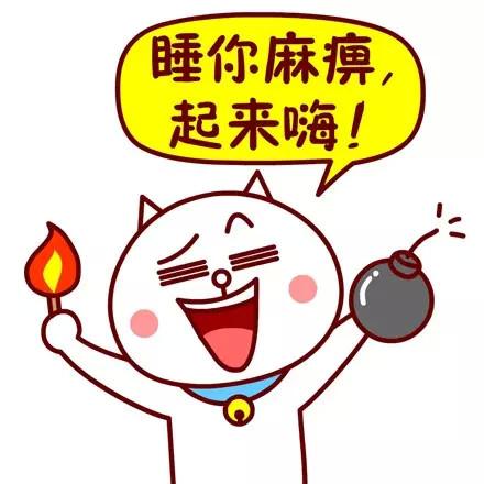 嗷大喵拿着炸弹表情：睡你麻痹，起来嗨！