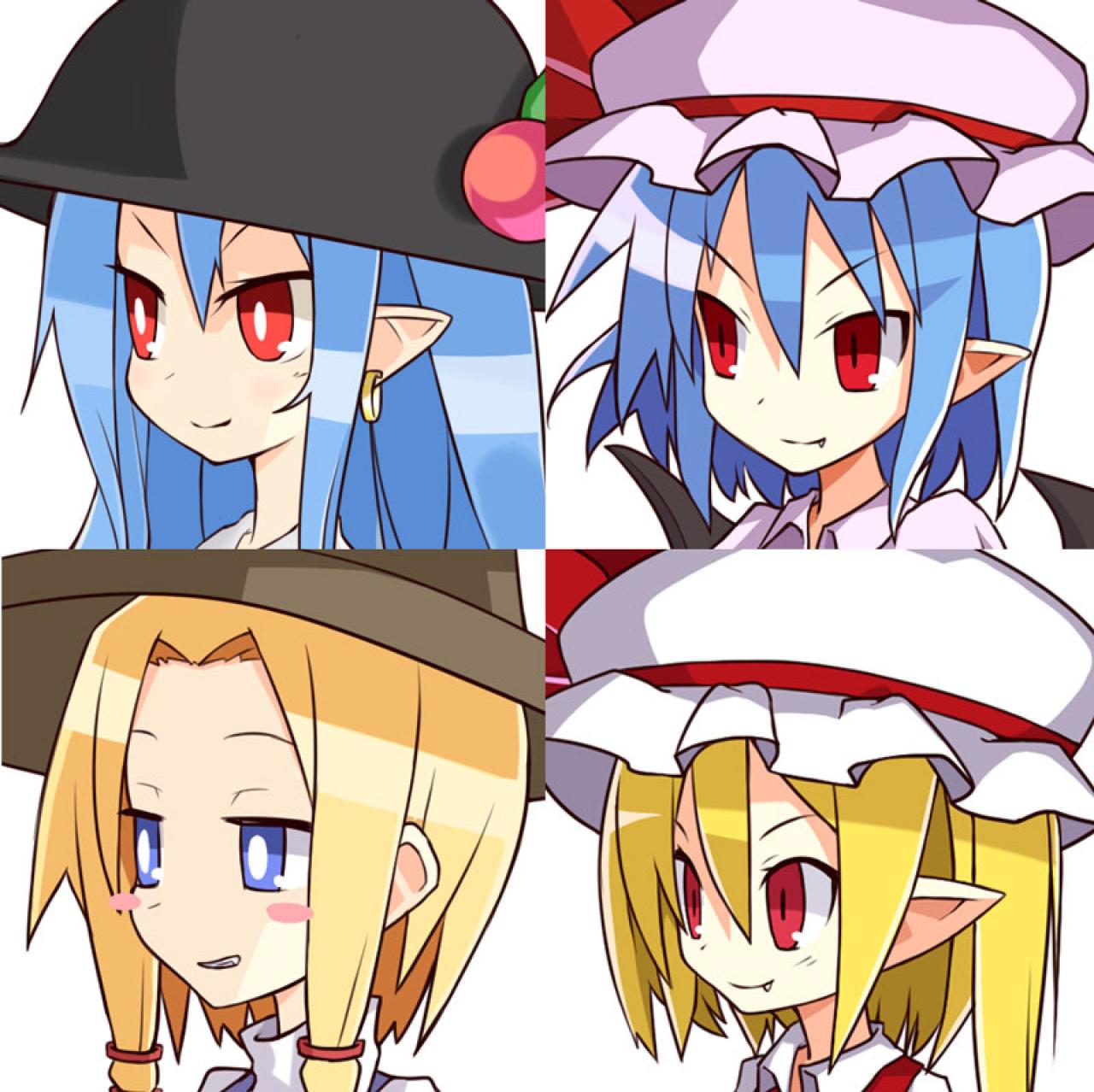 魔界战记风格的东方Project角色头像 预览图