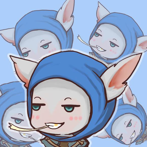 蓝色背景的Dota2地卜师·米波狗头头像