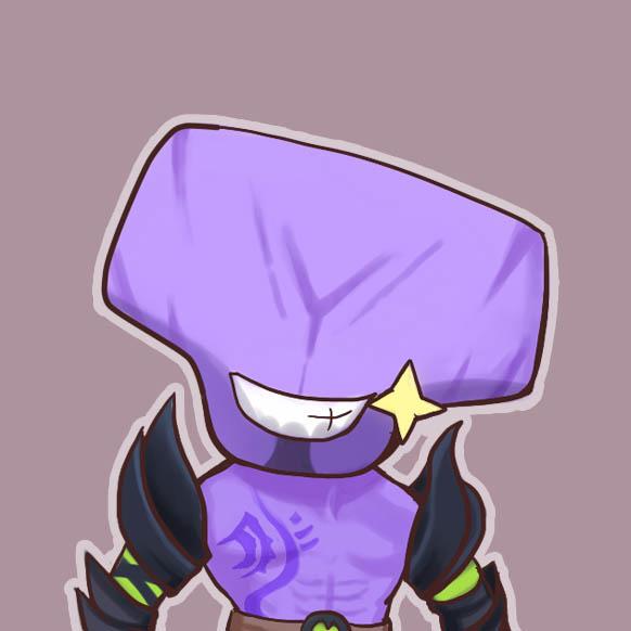 紫色背景的Dota2的虚空假面·暗惧者虚空头像