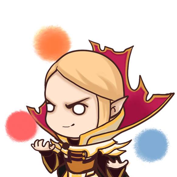 白色背景的Dota2召唤师·祈求者卡尔头像