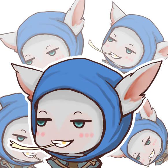 白色背景的Dota2地卜师·米波狗头头像