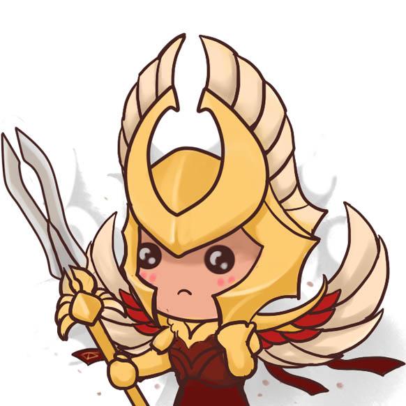 白色背景的Dota2女军团指挥官·特蕾丝汀头像