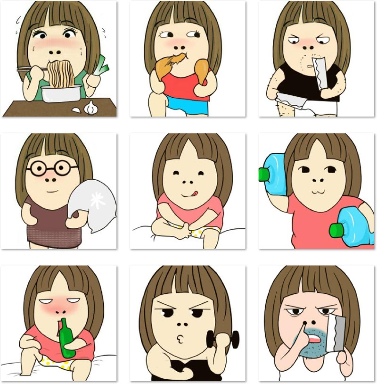 漫画家小明女汉子头像 预览图