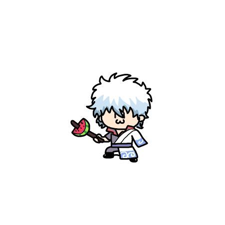 串西瓜的嘟嘴银魂坂田银时小头像