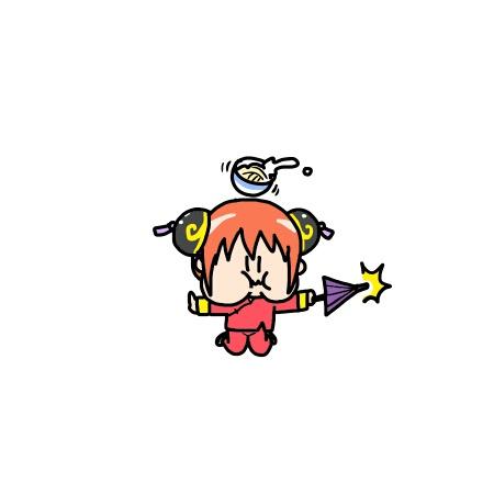 头顶面条的嘟嘴银魂神乐小头像