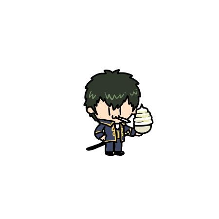 叼着烟头的嘟嘴真选组银魂土方十四郎头像