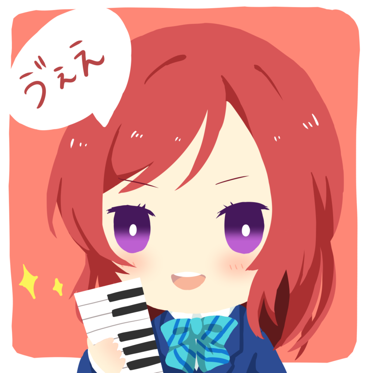 弹钢琴的LoveLive!西木野真姬头像：う”ぇえ 治愈吧