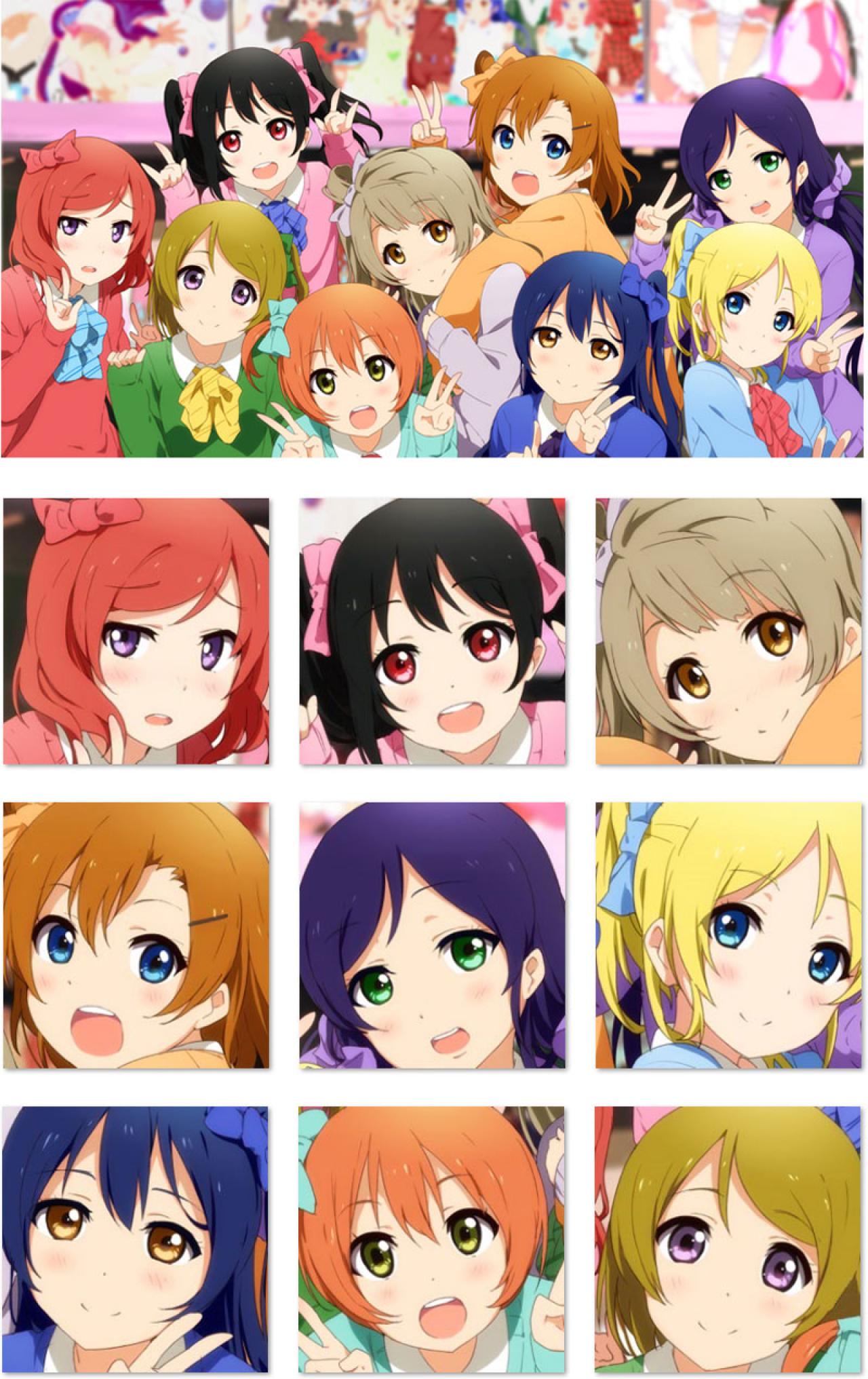 LoveLive!μ s全员剪刀手壁纸及头像 预览图