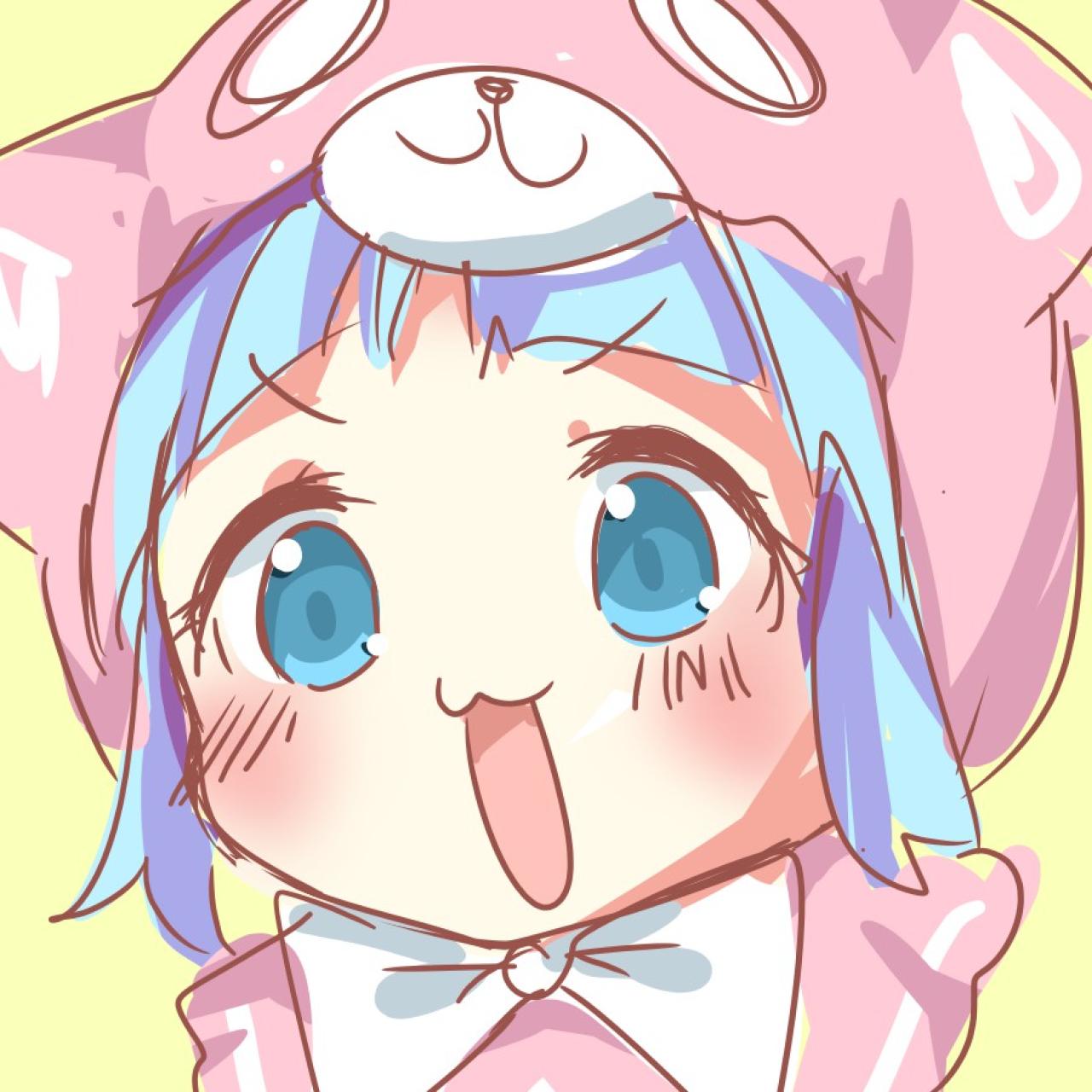 穿着粉色小熊外套的萝莉头像