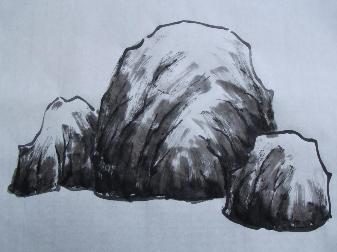 第四步，染淡墨