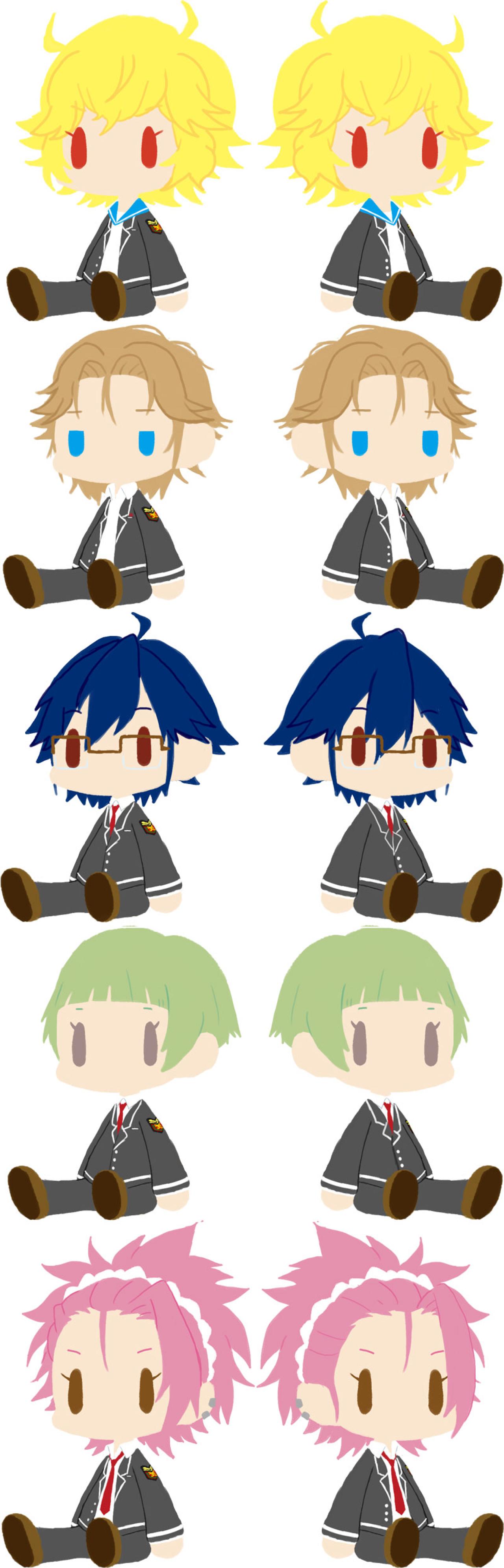 背靠背的美男高中地球防卫部LOVE!角色情侣头像 预览图